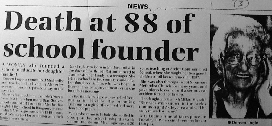 Mrs. Logie's obituary